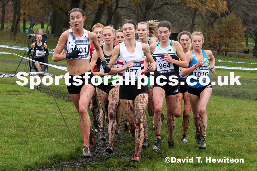 Senior and under-23 women, 2019 European Cross Country Trials and British Cross Challenge, Sefton Park, Liverpool.  Photo: David T. Hewitson/Sports for All Pics
